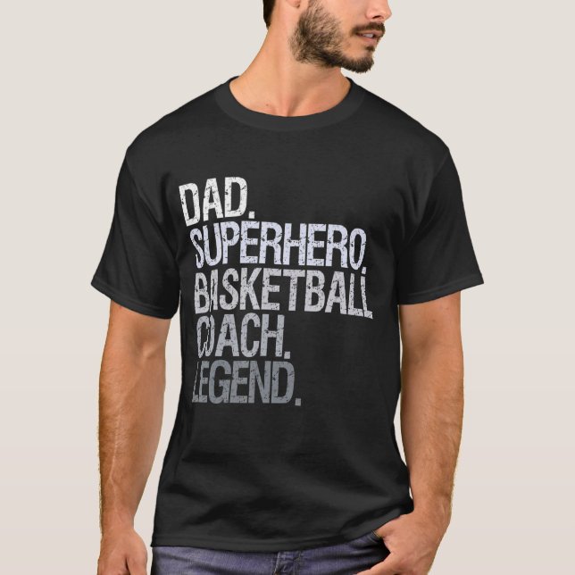Basketball Coach Vater T-Shirt (Vorderseite)