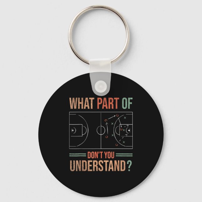 Basketball Coach What Part Of Dont You Understand  Schlüsselanhänger (Vorderseite)