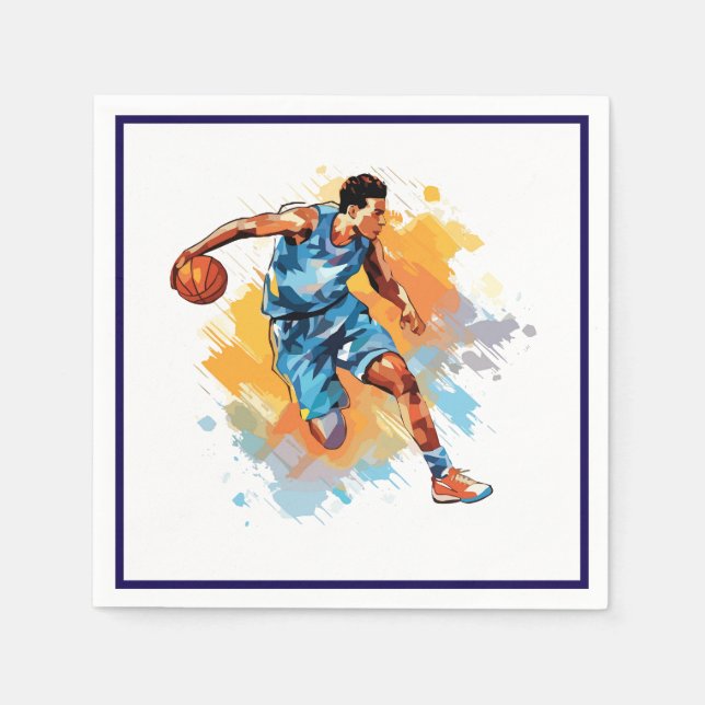 Basketball Cocktail Größe Napkins Serviette (Vorderseite)