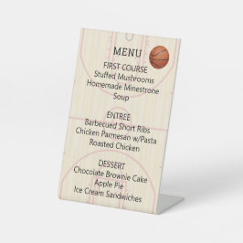 Basketball Court Ball Design Tischschild Sockelschild