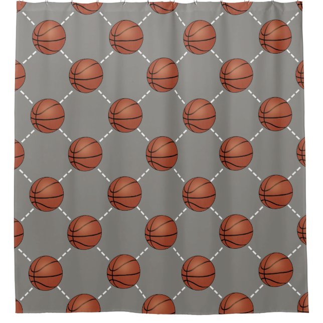Basketball Court Duschvorhang (Vorderseite)