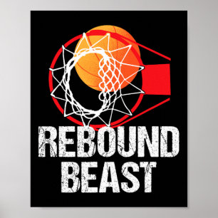 Basketball Court Fun Rebound Beast Player Geschenk Poster