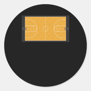 Basketball Court Runder Aufkleber