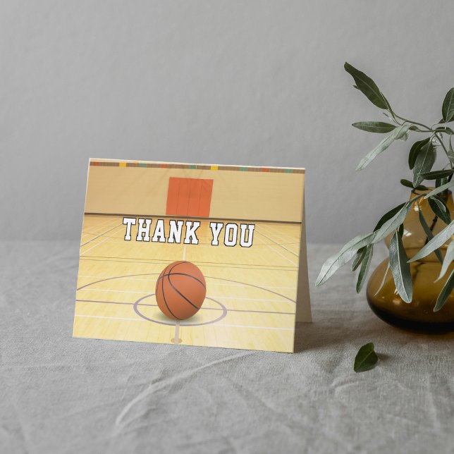 Basketball Court Sport Dankeskarte (Basketball Court Sport Thank You Card
)