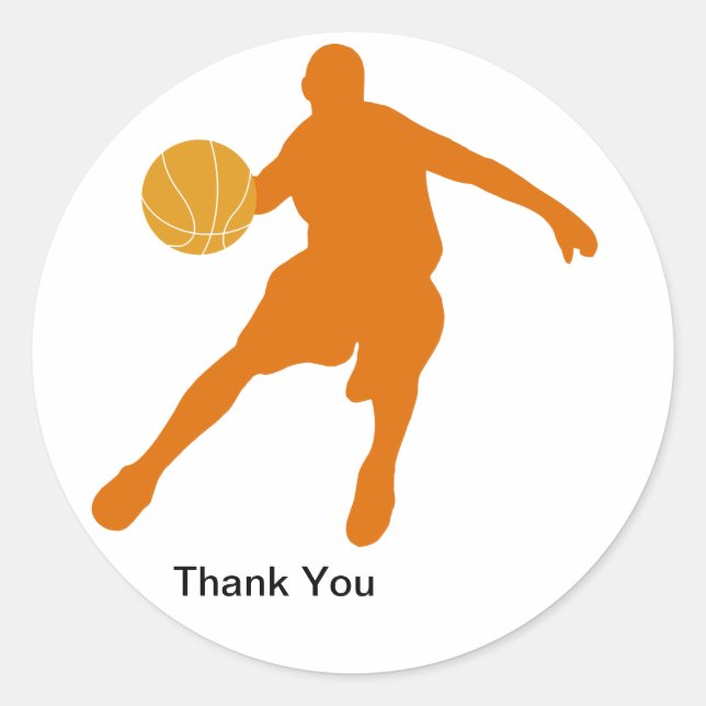 Basketball Danke Stickers (Vorderseite)