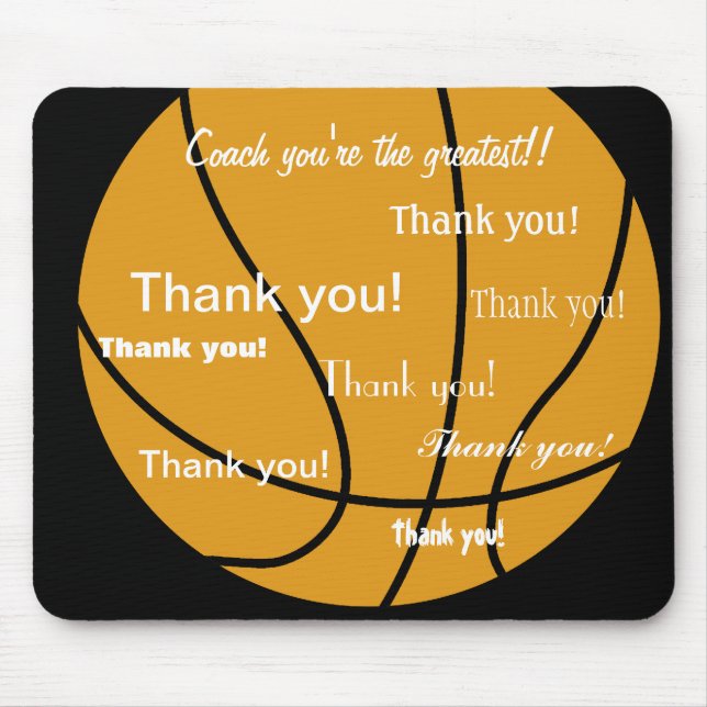 Basketball danken Ihnen Geschenke Mousepad (Vorne)
