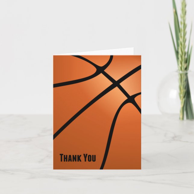 Basketball danken Ihnen leeres kundengerechtes Dankeskarte (Vorderseite)