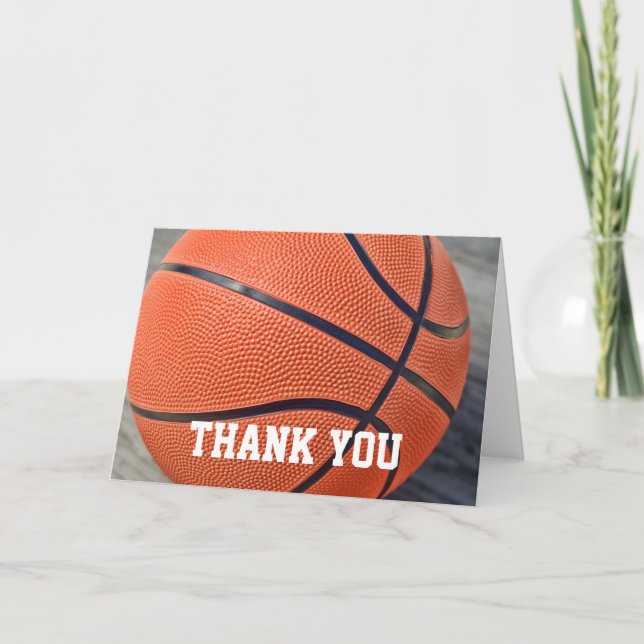 Basketball danken Ihnen zu kardieren Dankeskarte (Vorderseite)