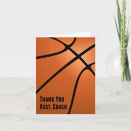 Basketball Dankeschön Assistenztrainer, Leere Insi Dankeskarte