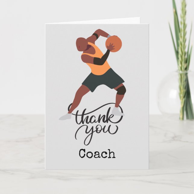 Basketball Dankeschön Buskarte Karte (Vorderseite)