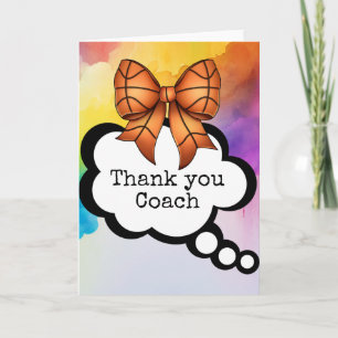 Basketball Dankeschön Coach Karte