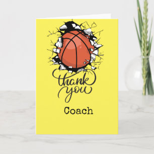 Basketball Dankeschön Coach Karte