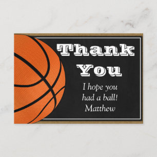 Basketball Dankeschön Karte für B-Ball-Spieler