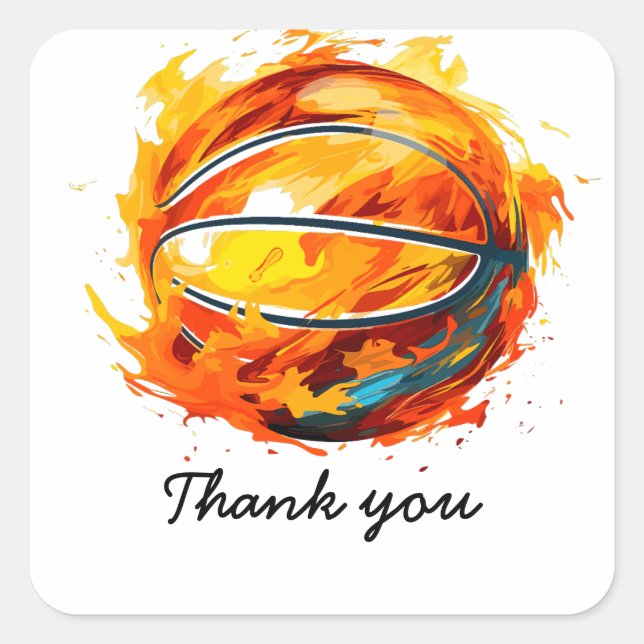 Basketball Dankeschön Sticker (Vorderseite)