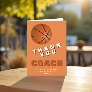 Basketball Dankeschön Trainer Karte