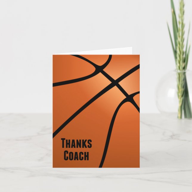 Basketball dankt Trainer-mutigem Entwurf-Leerem Dankeskarte (Vorderseite)