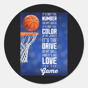 Basketball - Das ist meine Liebe für das Spiel Runder Aufkleber