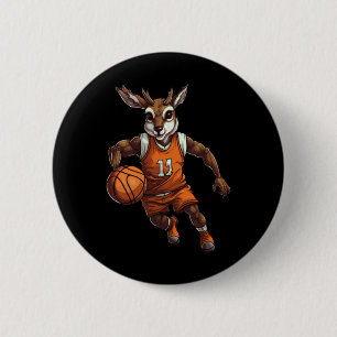 Basketball Deer Button