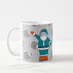 Basketball der aquamarinen Orangen-Weihnachtsmanns Kaffeetasse