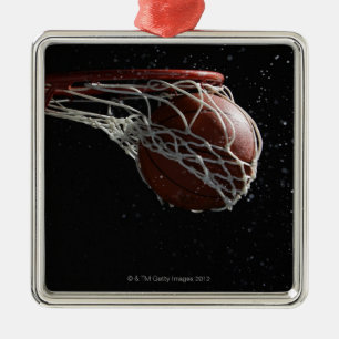 Basketball, der Band 2 durchläuft Ornament Aus Metall