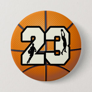 Basketball der Nr.-23 Button