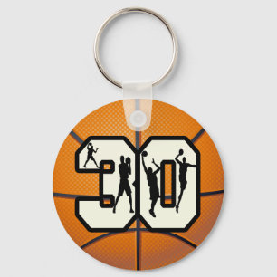 Basketball der Nr.-30 Schlüsselanhänger