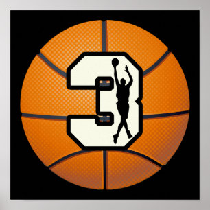 Basketball der Nr.-3 Poster