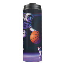 Basketball des Astronauten mit Katze