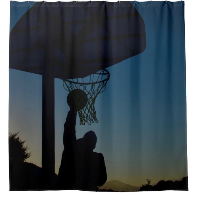 Basketball-Design Duschvorhang (Vorderseite)