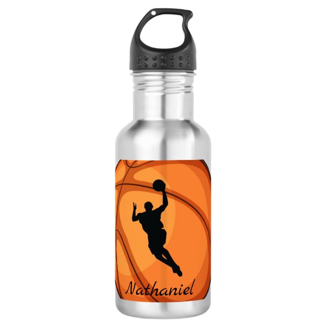 Basketball-Design Edelstahlflasche (Vorderseite)