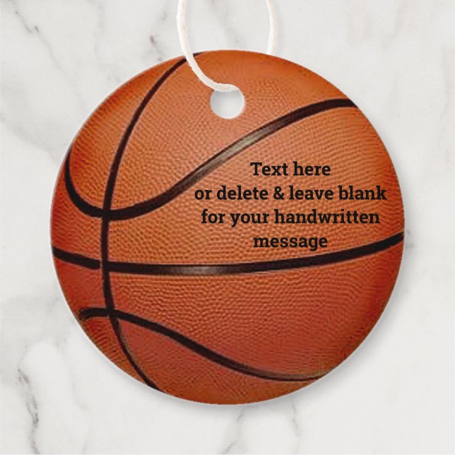 Basketball Design Feed Card Geschenkanhänger (Vorderseite)