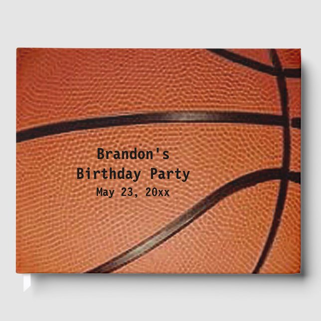 Basketball Design Gästebuch (Vorderseite)