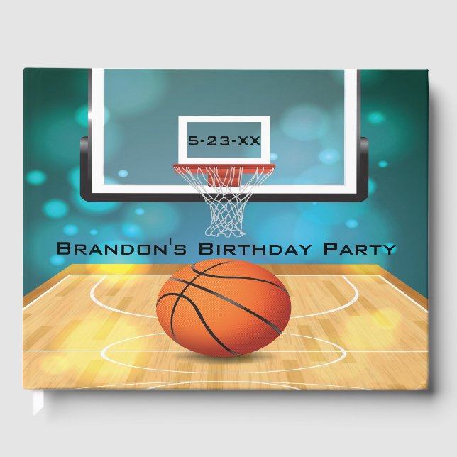 Basketball Design Gästebuch (Vorderseite)