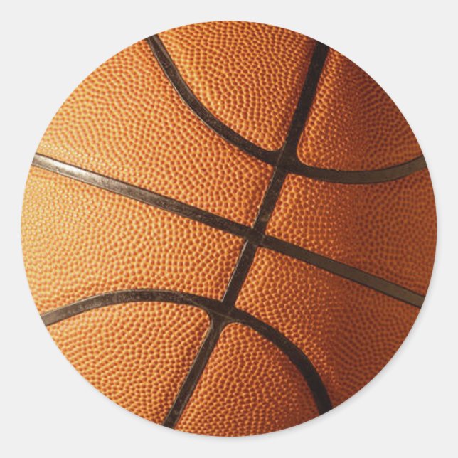Basketball-Design Runder Aufkleber (Vorderseite)