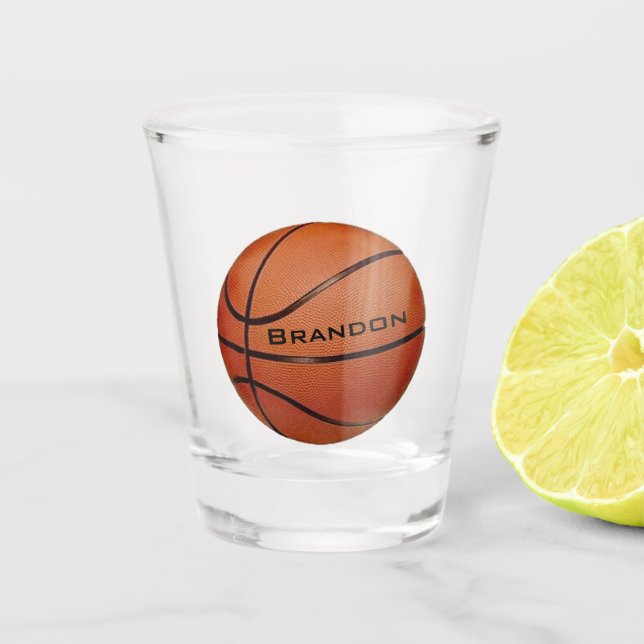 Basketball Design Shotglas Schnapsglas (Vorderseite)