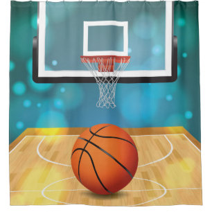 Basketball-Designduschvorhang Duschvorhang