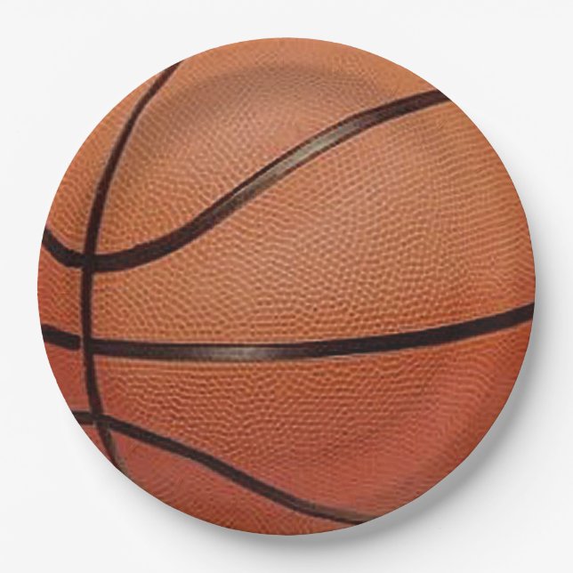 Basketball-Designpapier-Party-Platte Pappteller (Vorderseite)