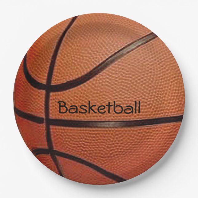 Basketball-Designpapier-Teller Pappteller (Vorderseite)
