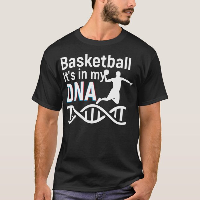 Basketball DNA Knöchelknacker Geschenk Slam Dunk T-Shirt (Vorderseite)