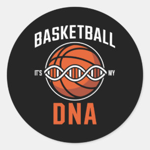 Basketball DNA - Pion läuft in meinem Blut Runder Aufkleber