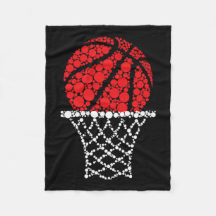 Basketball Dots Happy Dot Day für Kinder Mann Frau Fleecedecke