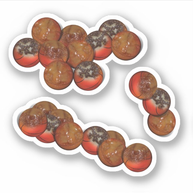 Basketball Doughnut Holes Aufkleber (Vorderseite)