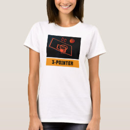 Basketball Drei-Punkte-Uhr bei Null T-Shirt