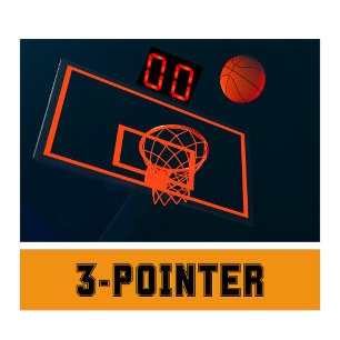 Basketball Drei-Punkte-Uhr bei Null T-Shirt