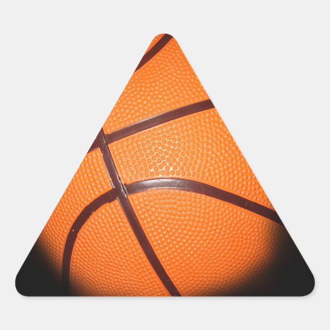 Basketball Dreieckiger Aufkleber (Vorderseite)