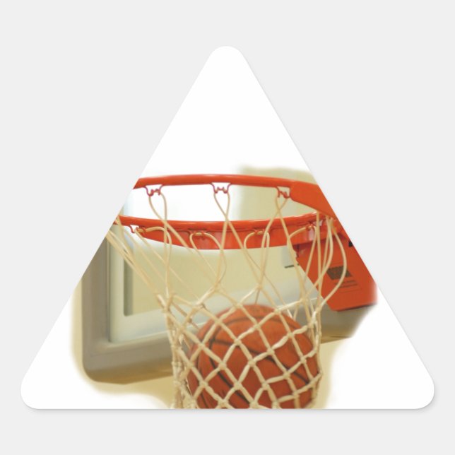 Basketball Dreieckiger Aufkleber (Vorderseite)