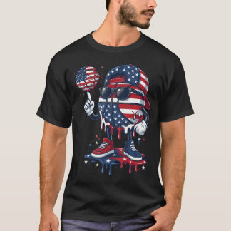 Basketball-Drip für Jungen Amerikanische Flagge Ju T-Shirt