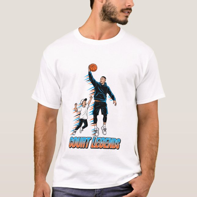 Basketball Drip Neon Basketball Graphics  T-Shirt (Vorderseite)