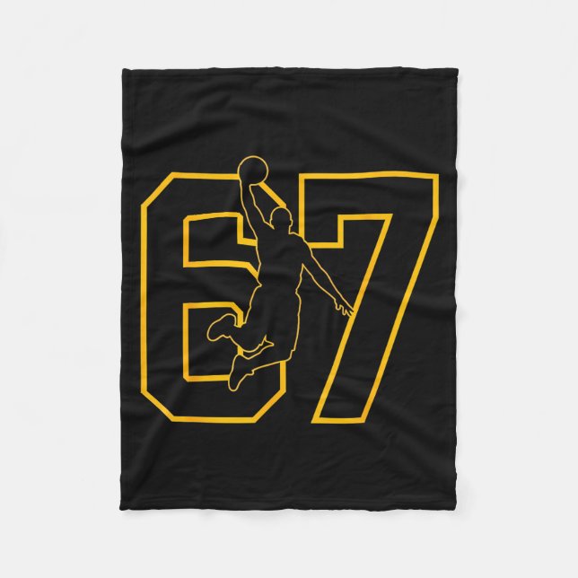 Basketball Drip Number 67 Basketball Player  Fleecedecke (Vorderseite)