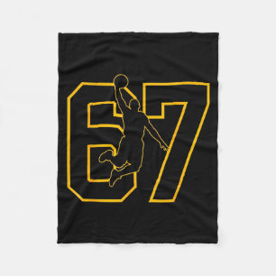 Basketball Drip Nummer 67 Basketballspieler  Fleecedecke